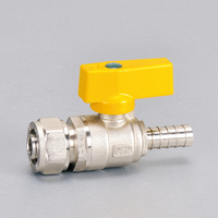 Robinet à bille en laiton / Joint NBR PTFE / Raccord à compression fileté BSP NPT mâle-femelle / Matériau CW617N Hpb59-1 OEM ODM