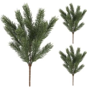 Ramas <span class=keywords><strong>de</strong></span> <span class=keywords><strong>pino</strong></span> artificiales, tallo verde, tacto real, agujas <span class=keywords><strong>de</strong></span> <span class=keywords><strong>pino</strong></span> <span class=keywords><strong>de</strong></span> Navidad, selecciones, ramas, vacaciones, invierno, guirnalda, arbustos <span class=keywords><strong>de</strong></span> flores verdes - Product Image 3