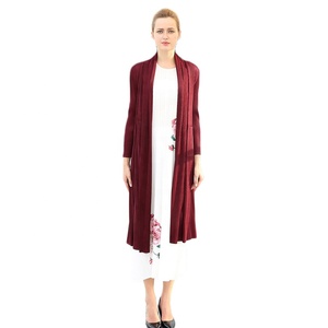 <span class=keywords><strong>Primavera</strong></span> de las mujeres de la moda Chiffon plisado largo abrigo de manga - Product Image 1