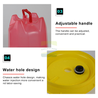 Abreuvoir pour volailles avec boucle de poignée réglable, seau à eau détachable pour poulets avec sortie d'eau automatique pour la ferme