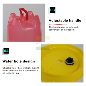 <span class=keywords><strong>Abbeveratoio</strong></span> per Pollame con Maniglia Regolabile e Fibbia, Secchio per Abbeveraggio Polli Staccabile con Erogazione Automatica dell'Acqua per Allevamenti - Product Image 6