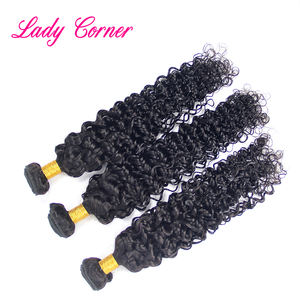 Pronto per la spedizione 8A capelli vergini brasiliani non trattati, fascio di capelli stile onda d'acqua di grado 10a di alta qualità con chiusura - Product Image 3