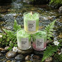 Bougie parfumée en verre style matcha latte, cire de soja naturelle, sans fumée, longue durée, style INS, cadeau, best-seller transfrontalier
