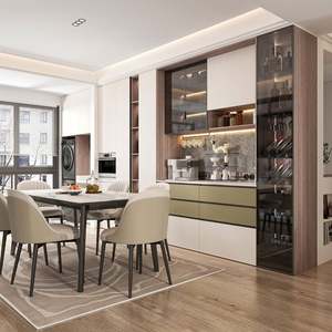 Meuble TV de luxe au design contemporain pour salon avec système de montage mural et solutions de rangement - Product Image 3