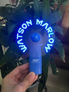 Mini Ventilatore Portatile a LED con Batteria, Luci Lampeggianti, Scritte Personalizzabili, Pubblicità Creativa, Supporta B T S BT21 - Product Image 6