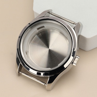 Casing Jam Tangan Anti Air 42MM dari Baja Tahan Karat dengan Kaca Mineral yang Diperkeras, untuk Dial 34.50-35.30MM, Cocok untuk Mesin NH34/35/36/38 (Grosir)
