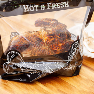 Sacs d'emballage en plastique à fermeture éclair, impression personnalisée, fenêtre transparente, <span class=keywords><strong>micro</strong></span>-ondes, rôti à chaud, poulet entier <span class=keywords><strong>grill</strong></span>é, dinde - Product Image 5