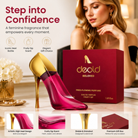 Deold Beloved Pink Transparent High Heel Perfume Eau de Parfum Frutal Dulce 50ml Caja de Regalo