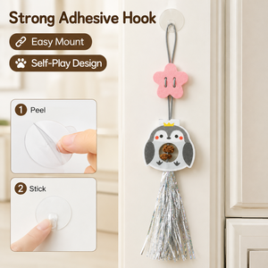 ของเล่นแมวแบบแขวนประตู ขนนกประดับ ของเล่นเคี้ยวสำหรับแมวในบ้าน - Product Image 2