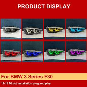 J ONE - Accesorios de Iluminación para Automóviles en Oferta, Luces DRL RGB con Control de Color por Teléfono, Faros Delanteros para <span class=keywords><strong>BMW</strong></span> Serie 3 F30 2012-2019 - Product Image 4