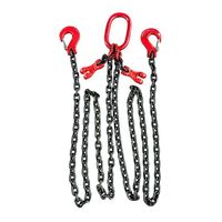 Élingue à chaîne robuste 16 mm G80 4 brins 6,5 m 22,4 T avec chaîne soudée pour levage industriel et grue de levage