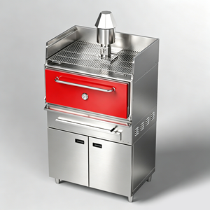 Matériel de cuisine Libermann, barbecue au charbon de bois commercial, four à griller avec/sans armoire, four à charbon de bois pour restaurant - Product Image 1