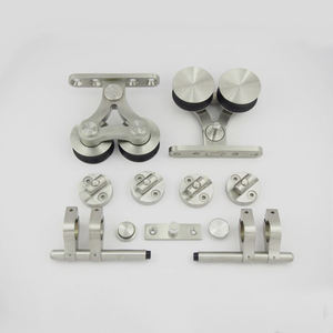 Cintre moderne en acier inoxydable de haute qualité <span class=keywords><strong>Kit</strong></span> de porte coulissante à double compartiment Quincaillerie pour porte coulissante - Product Image 3