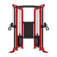 Máquina de Ejercicios Multifuncional Comercial con Marco de Acero y Poleas Ajustables, Entrenador Funcional con Cable para Press de Pecho y Crossover