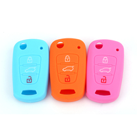 Vente flash, coque de protection de clé de voiture en silicone colorée et bon marché, coque de clé de voiture de remplacement