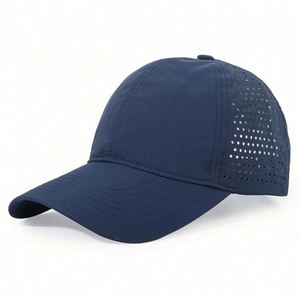 Wholesale Manufacturer Unisex Quick Drying Laser Cutting Hole Drilled Baseball <b>Waterproof</b> <b>Hat</b> for Men - Product Image 1