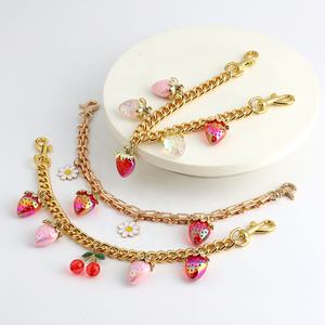 樱桃包手袋魅力链-草莓黄金装饰包魅力链-精致肩包钥匙扣 - Product Image 4