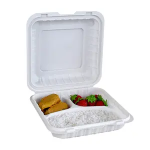 Custom Size Disposable Recycle PP Lunch Box Takeout Packaging Fast Food Container Hinged Hamburger Box Wholesale