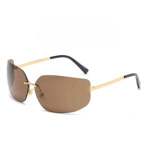 Nouvelles lunettes <span class=keywords><strong>de</strong></span> soleil <span class=keywords><strong>de</strong></span> luxe dégradées Y2K 2025 pour unisexe, monture carrée monobloc en alliage sans cerclage, lunettes <span class=keywords><strong>de</strong></span> soleil uniques pour femme en métal et PC - Product Image 6