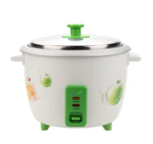 Usine prix pas cher appareils de cuisine tambour cuiseur à riz 1.8L 2.8L avec pot intérieur en aluminium et couvercle ss