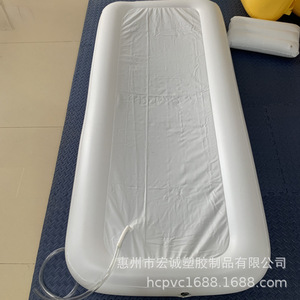 <b>Inflatable</b> Pvc Mattress Blue 0.35mm Thickness 4kg Weight For Adult Massage Use - Product Image 3