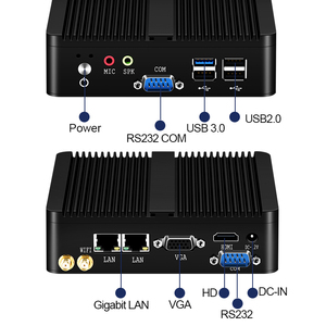 Esperanza Intel Celeron J1900 Industrial Mini PC Quad Core Linux Pfsense 2 Gigabit Ethernet RS232 Micro computador - Product Image 2