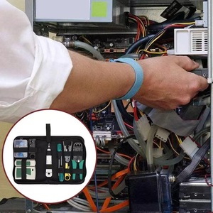 LAN UTP cavo di rete Tester <span class=keywords><strong>Kit</strong></span> RJ45 connettore filo Stripper cacciavite pinze pinze alimentato a mano OEM Set di strumenti personalizzabili - Product Image 4