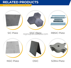 <span class=keywords><strong>Plaque</strong></span> en carbure de silicium Rongsheng avec revêtement en alumine SiSiC, supports en carbure de silicium pour la céramique - Product Image 3