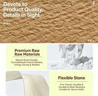 Panneau mural flexible en pierre artificielle de carbonate de calcium modifié, imperméable, ignifuge, réfractaire, grande plaque de découpe