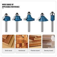Ensemble de 15 embouts de routeur de 1/4 pouces à tige en carbure avec boîtier en plastique Kit d'outils pour le travail du bois