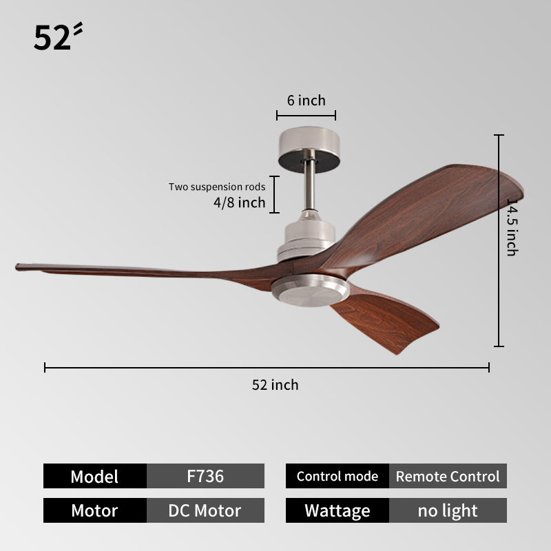 52inch Silver + walnut color