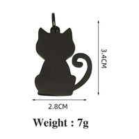 Usine En Acier Inoxydable Pet chat En Forme D'étiquette D'identification Anti Perte Chien Tag Titane Acier Pendentif Publicité Cadeau Gravé Chien Tag