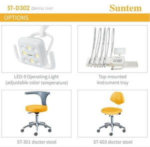 <span class=keywords><strong>Unit</strong></span>à Odontoiatrica <span class=keywords><strong>ST</strong></span>-<span class=keywords><strong>D302</strong></span> di <span class=keywords><strong>Suntem</strong></span> con Tavolo per Trattamenti Dentali, Poltrona per Pazienti e Accessori per Assistente Dentale - Product Image 6