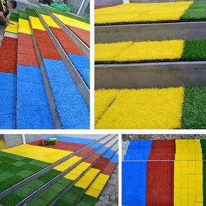 Dalles de gazon artificiel à installation rapide, dalles de sol extérieures emboîtables, gazon synthétique - Product Image 5