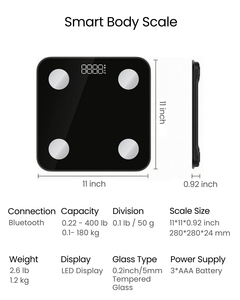 Báscula Inteligente Nueva de 180 kg, Báscula Digital para Baño con Medición de Grasa Corporal, Báscula Inteligente Personal para Baño en Promoción - Product Image 5