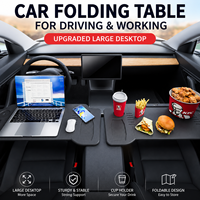 Table pliante pour voiture, plateau de siège, support portable pour ordinateur portable, support multifonctionnel stable pour volant, repas, travail, voyage