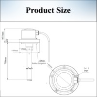 Sensor Level Cairan Kapasitif CNDINGTEK DF341 dengan Output RS232/RS485 LoRaWAN 4G LTE 0-5V 4-20mA
