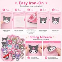 Prêt à expédier : Patchs thermocollants esthétiques Anime Goth, motif Fille démoniaque de dessin animé mignonne et élégante, avec capuche et nœud papillon tête de mort