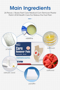 Patchs anti-callosités MQ à l'acide salicylique, 24 tampons pour soulager la douleur au pied, certifiés CE, forte adhérence, durée de conservation de 3 ans - Product Image 3