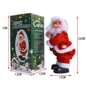 Père Noël électrique dansant avec <span class=keywords><strong>de</strong></span> la musique, Père Noël qui danse le twerk, joue <span class=keywords><strong>de</strong></span> la guitare, secoue les hanches, les fesses, cadeaux, décoration <span class=keywords><strong>de</strong></span> Noël - Product Image 1