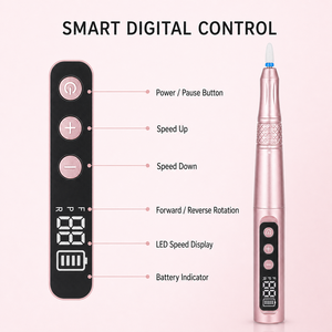 Portable Electric Nail Drill Pen 35000RPM Rechargeable Adjustable Speed Manicure Nail <b>Grinder</b> for Acrylic Gel Polish Removal - Product Image 5