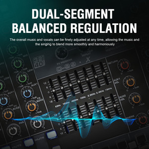 Mezcladora de Audio Profesional BTS24 de 24 Canales con 99 Efectos DSP, Ecualizador Gráfico de 7 Bandas, Tarjeta de Sonido USB y Bluetooth, Consola de Mezclas para Escenario - Product Image 4