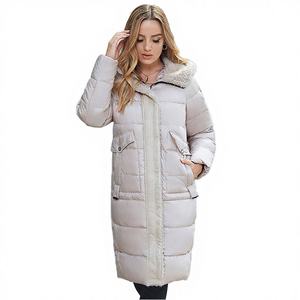 Parkas Largas Impermeables de Alta Calidad con Cuello de Piel Grande para Mujer, Estilo Casual y Grueso, Sobre la Rodilla, Ecológicas, Venta al por Mayor - Product Image 4