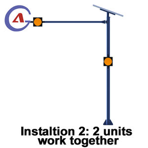 Перезаряжаемые проблесковый маячок 300 мм 12 дюймов светодиодная Солнечная желтая дорожно-вспышка сигнальная лампа - Product Image 3
