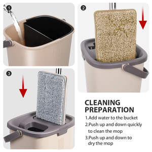 <span class=keywords><strong>Masthome</strong></span> Tay Miễn Phí Sợi Nhỏ Lau Phẳng Xô Thép Không Gỉ Cực Squeegee Thiết Kế 360 Ma Thuật Làm Sạch Sàn Bóp Lau - Product Image 3