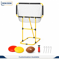 JH Draagbare Voetbal Rugby Golf Doelwit Oefenset met PVC Buisframe & Net Buiten Schijfwerpspel