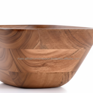 Best Quality Premium Wooden Salad <b>Bowl</b> <b>Set</b> Luxury Design Flatware Party Soup Customized Technique Quality Dinnerware Food Use - Product Image 1