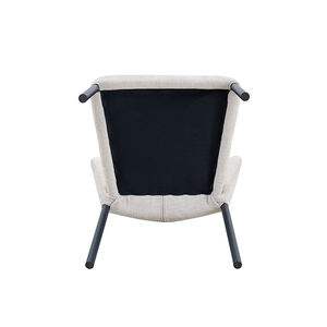Sillas de sala de estar sin brazos simples modernas Silla de comedor tapizada de terciopelo de tela apilable con patas de metal - Product Image 6