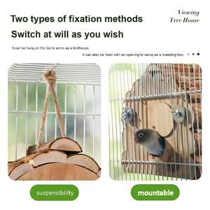 Perroquet Bluebird Colibri Jardin Maison D'oiseau En Bois Suspendu Maison Pour Animaux De Compagnie pour Dégagement Extérieur Attrayant pour Oiseaux Sauvages - Product Image 2