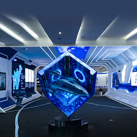Affichage LED en cube, écran publicitaire électronique cubique couleur, luminosité et résolution personnalisables pour les diffusions en direct
